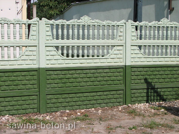 Wzór 25 - ogrodzenie betonowe